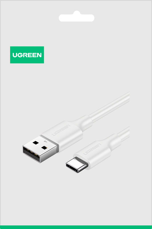 Câble de Données et de Charge USB-A - USB-C UGREEN US287, 18W, 1.5m, Blanc