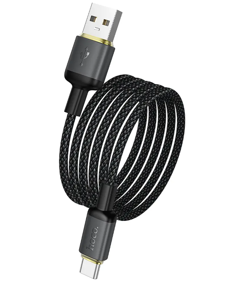 Câble de données et de charge USB-A - USB-C HOCO X128 Benefit, 36W, 1m, Noir