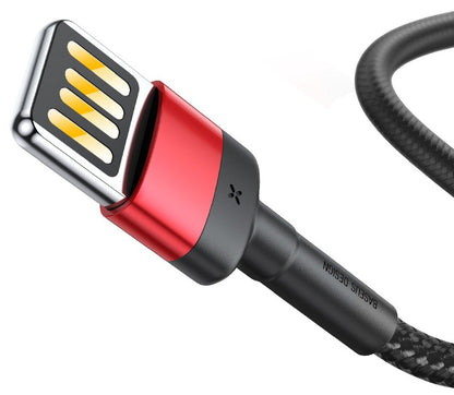 Câble de données et de chargement USB-A - Lightning Baseus Cafule, 18W, 1m, Rouge CALKLF-G91 