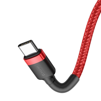 Câble de données et de charge USB-C - USB-C Baseus Cafule, 60W, 1m, Rouge CATKLF-G09