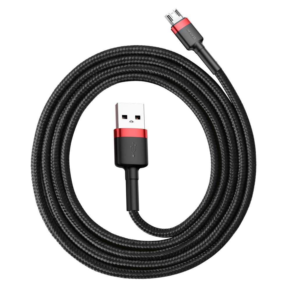 Câble de données et de chargement USB-A - microUSB Baseus Cafule, 18W, 1m, Rouge CAMKLF-B91