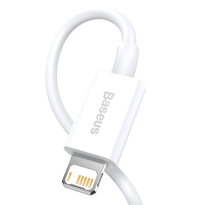 Câble de données et de chargement USB-A - Lightning Baseus Superior Series, 20W, 2m, blanc CALYS-C02