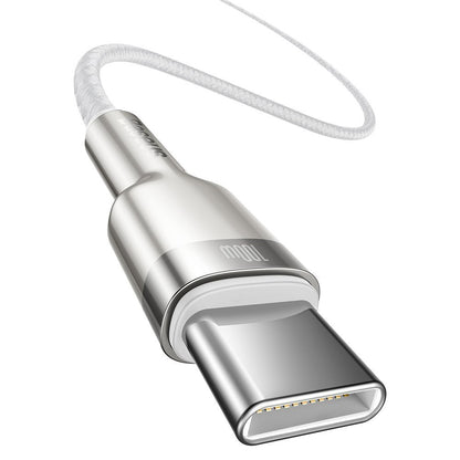 Câble de données et de charge USB-C - USB-C Baseus Cafule, 100W, 2m, blanc CATJK-D02 