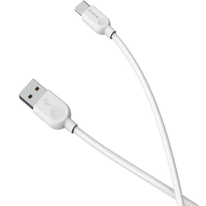 Câble de données et de charge USB-A - USB-C Borofone BX14 LinkJet, 18W, 1m, blanc