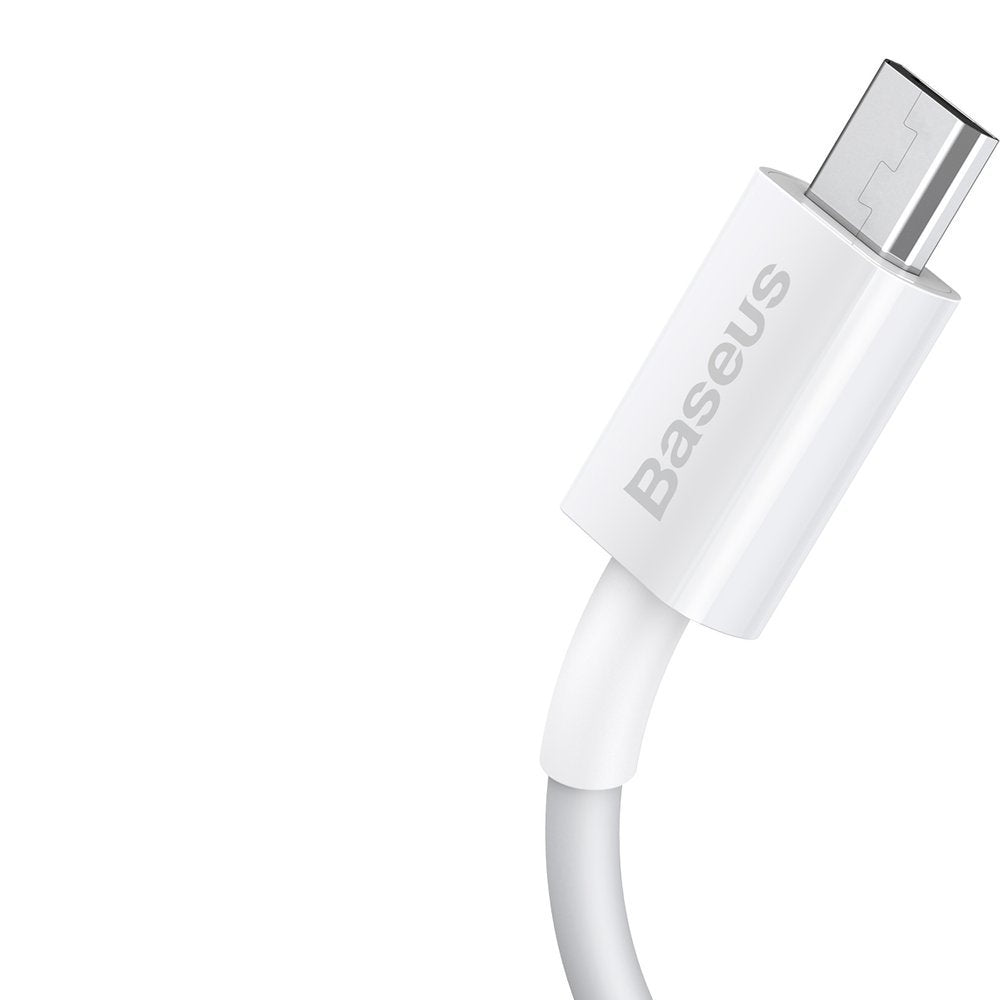 Câble de Données et de Charge USB-A - microUSB Baseus Superior Series, 18W, 2m, Blanc CAMYS-A02