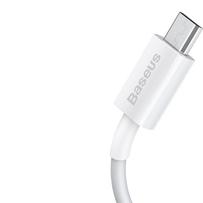 Câble de Données et de Charge USB-A - microUSB Baseus Superior Series, 18W, 2m, Blanc CAMYS-A02