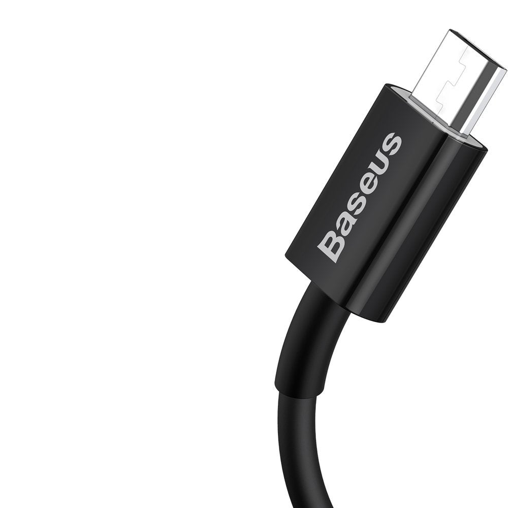 Câble de données et de chargement USB-A - microUSB Baseus Superior Series, 18W, 1m, noir CAMYS-01