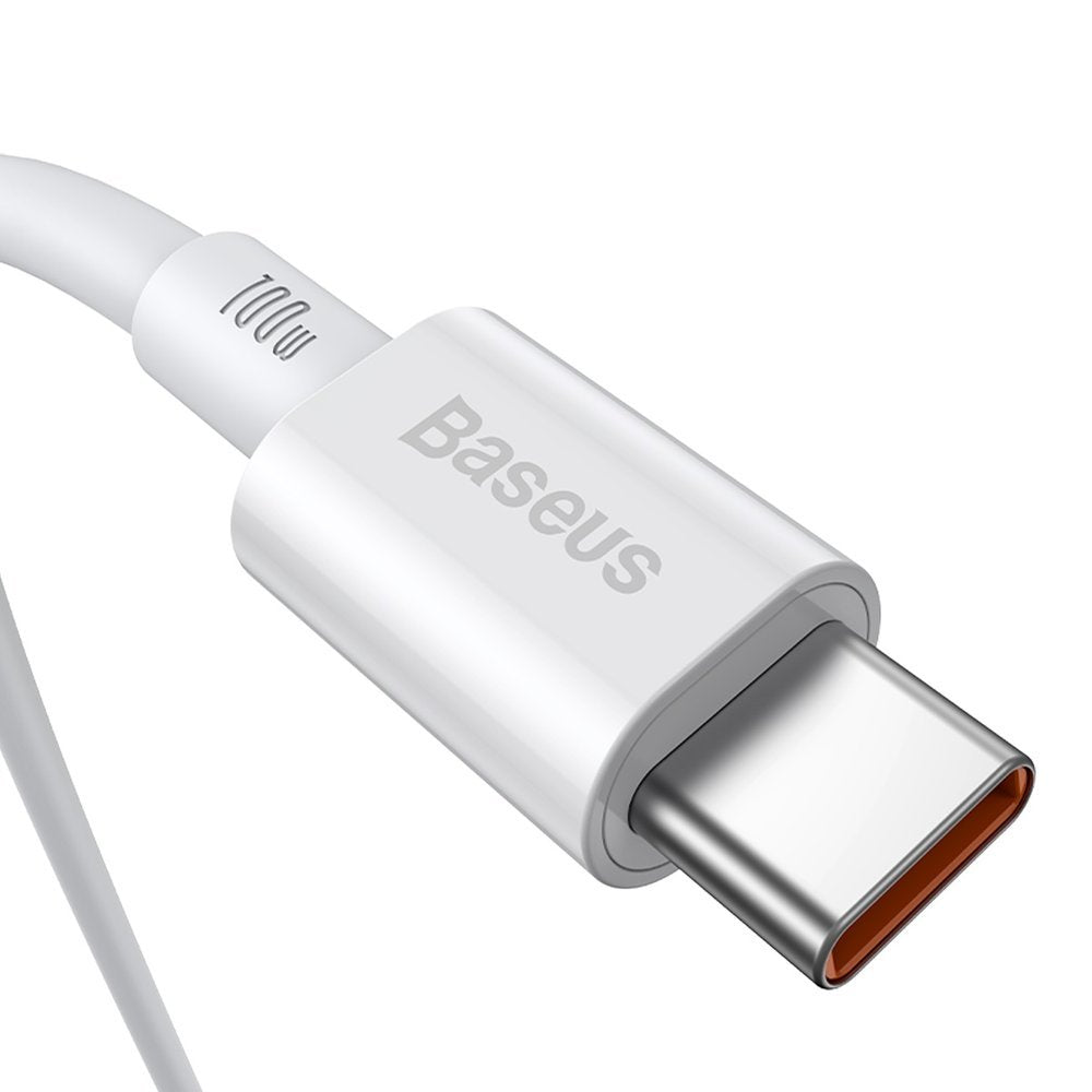 Câble de données et de charge USB-C - USB-C Baseus Superior Series, 100W, 2m, blanc CATYS-C02