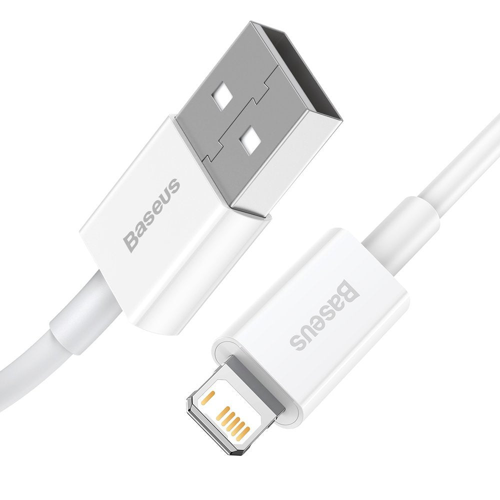 Câble de données et de chargement USB-A - Lightning Baseus Superior Series, 20W, 0.25m, blanc CALYS-02