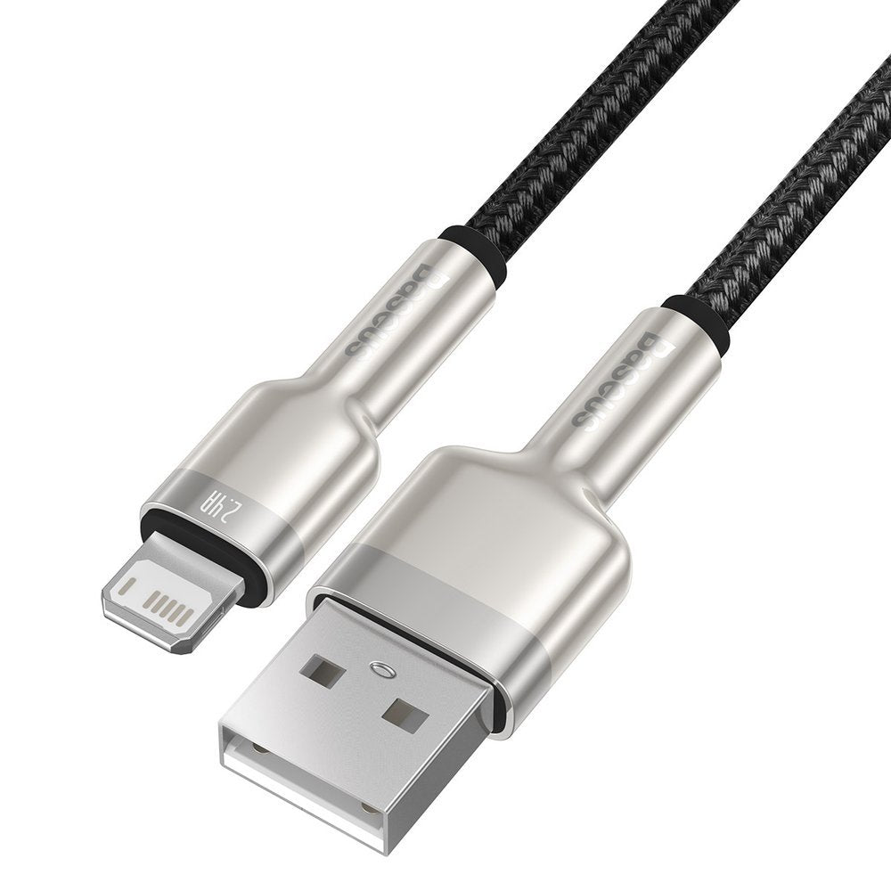 Câble de Données et de Charge USB-A - Lightning Baseus Cafule Metal Series, 18W, 2m, Noir CALJK-B01