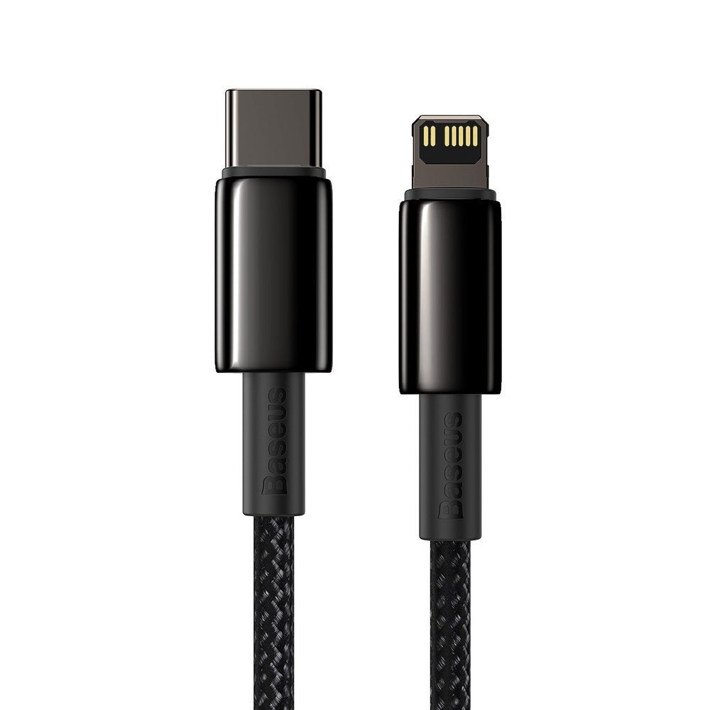 Câble de données et de charge USB-C - Lightning Baseus Tungsten Tungsten Gold, 20W, 1m, noir CATLWJ-01 CATLWJ-01