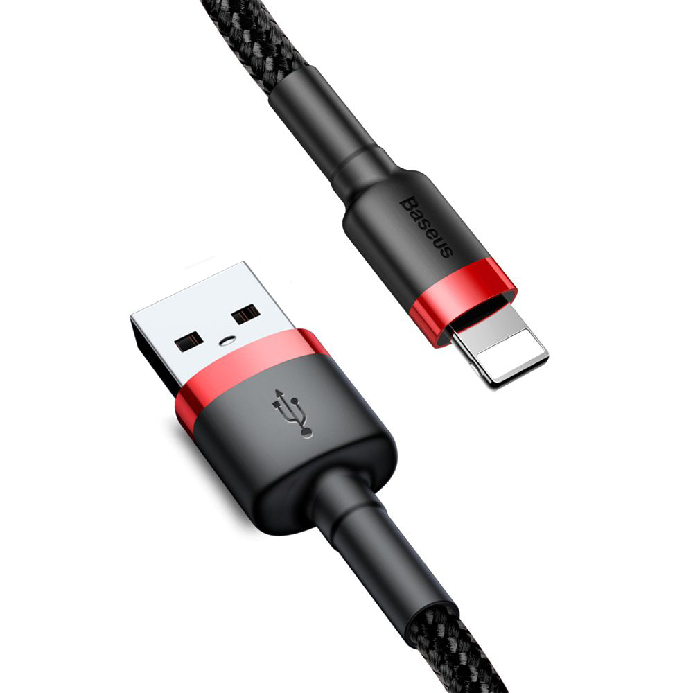 Câble de données et de chargement USB-A - Lightning Baseus Cafule, 18W, 0.5m, Rouge CALKLF-A19