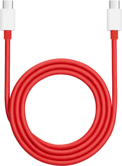 Câble de données et de charge USB-C - USB-C OnePlus DL152, 150W, 1m, Rouge 5461100529