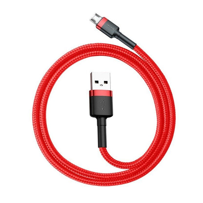 Câble de données et de chargement USB-A - microUSB Baseus Cafule, 18W, 1m, Rouge CAMKLF-B09