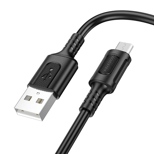 Câble de données et de charge USB-A - microUSB Borofone BX111 Feliz, 18W, 1m, Noir 