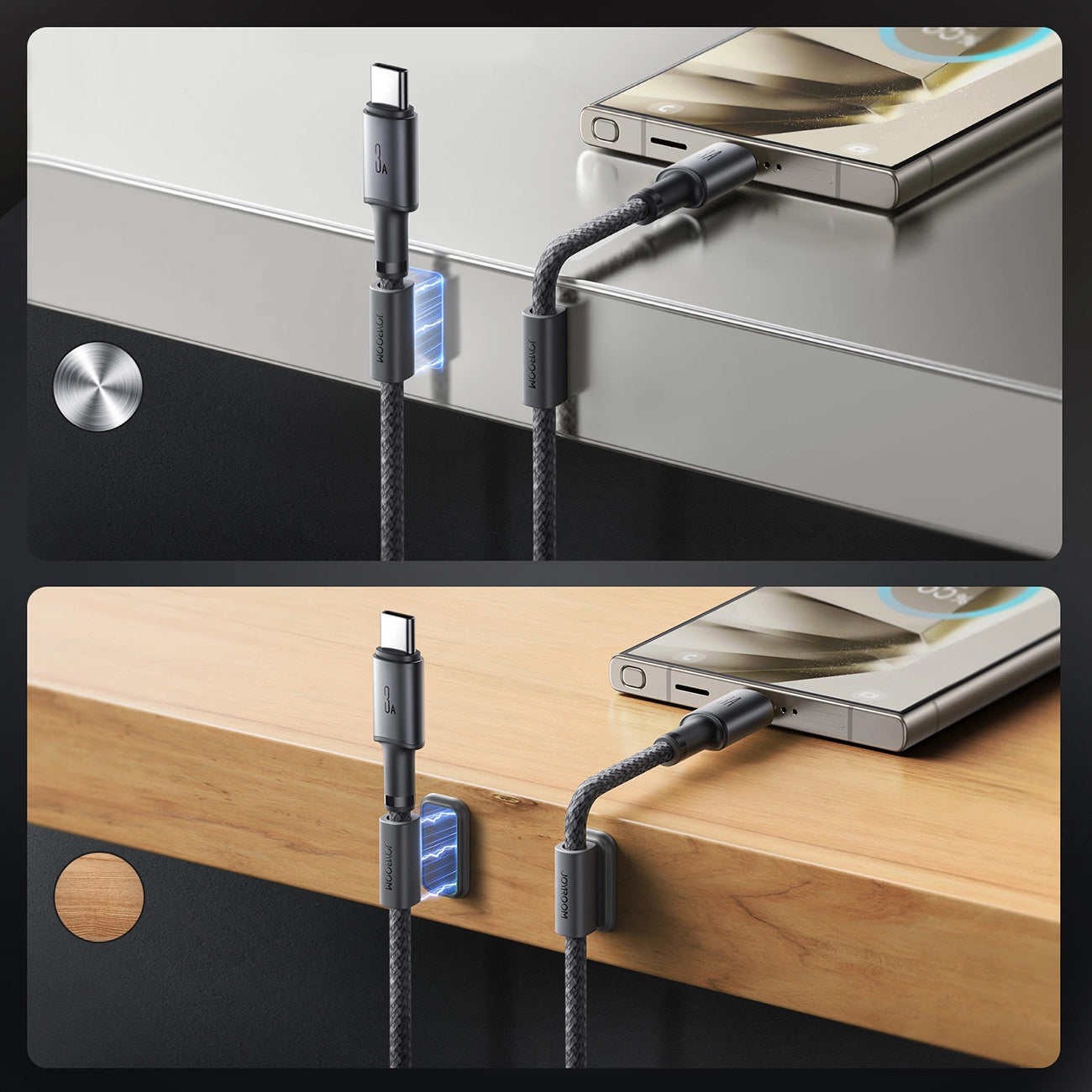 Câble de Données et de Charge USB-A - USB-C Joyroom S-A50, 60W, 1.2m, Gris