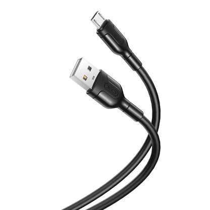 Câble de données et de charge USB-A - microUSB XO Design NB212, 18W, 1m, noir 