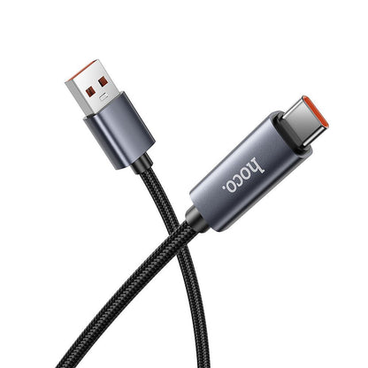 Câble de Données et de Charge USB-A - USB-C HOCO Display X112, 100W, 1m, Noir