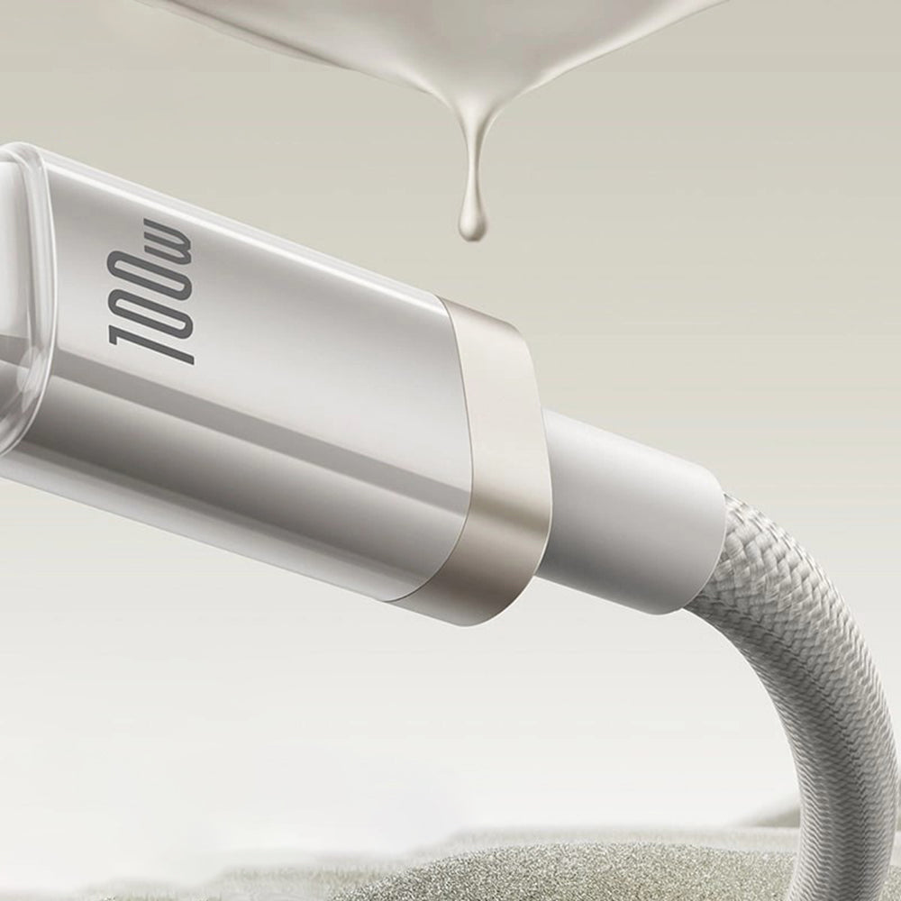 Câble de Données et de Charge USB-A - USB-C Baseus Titanium, 100W, 1m, Argenté P10378102G21-00