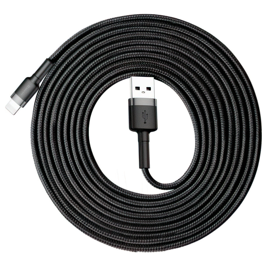 Câble de Données et de Charge USB-A - Lightning Baseus Cafule, 18W, 3m, Doré CALKLF-RV1