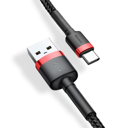 Câble de Données et de Charge USB-A - USB-C Baseus Cafule, 18W, 3m, Rouge CATKLF-U91