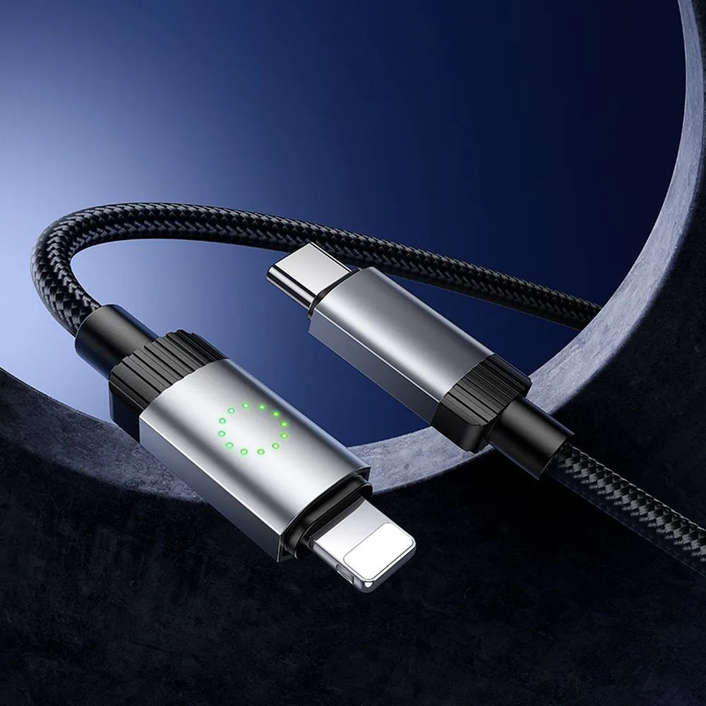 Câble de données et de charge USB-C - Lightning HOCO X117, 27W, 1m, Noir