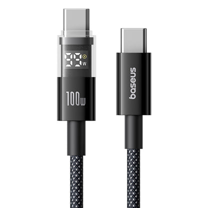 Câble de Données et de Charge USB-C - USB-C Baseus Display 2, 100W, 1m, Noir P10382702121-00