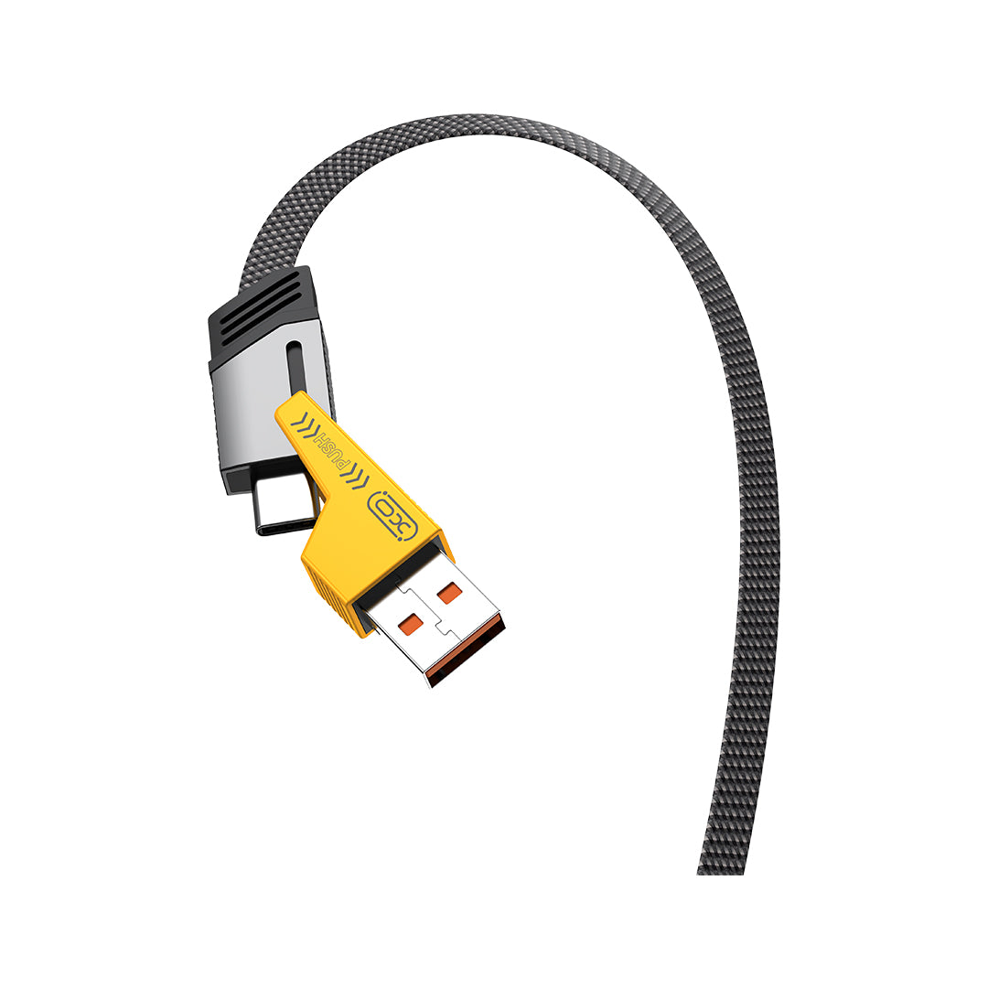 Câble de Données et de Charge USB-A / USB-C - Lightning / USB-C XO Design NB283, 60W, 1m, Gris
