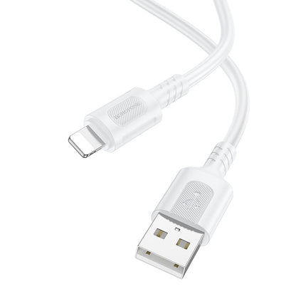 Câble de Données et de Charge USB-A - Lightning Borofone BX111 Feliz, 18W, 1m, Blanc