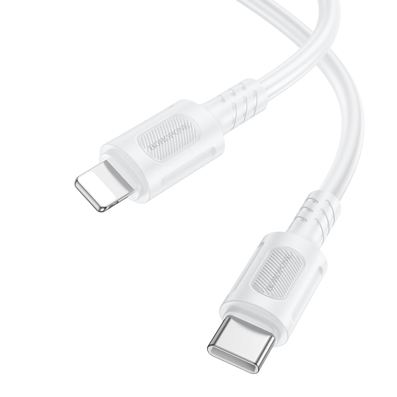 Câble de Données et de Charge USB-C - Lightning Borofone BX111 Feliz, 27W, 1m, Blanc