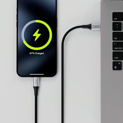Câble de Données et de Charge USB-C - USB-C Allity. AUC-01, 100W, 2m, Noir