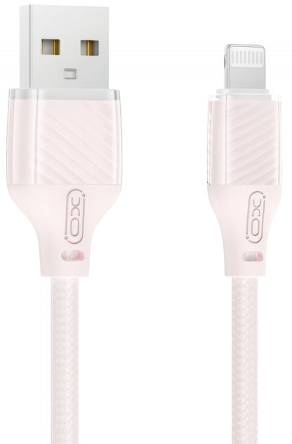 USB-A to Lightning Data and Charging Cable XO Design NB291, 18W, 1m, Pink