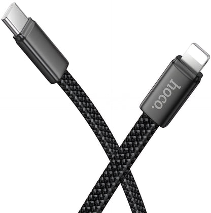 Câble de Données et de Charge USB-C - Lightning HOCO X125, 30W, 1m, Noir