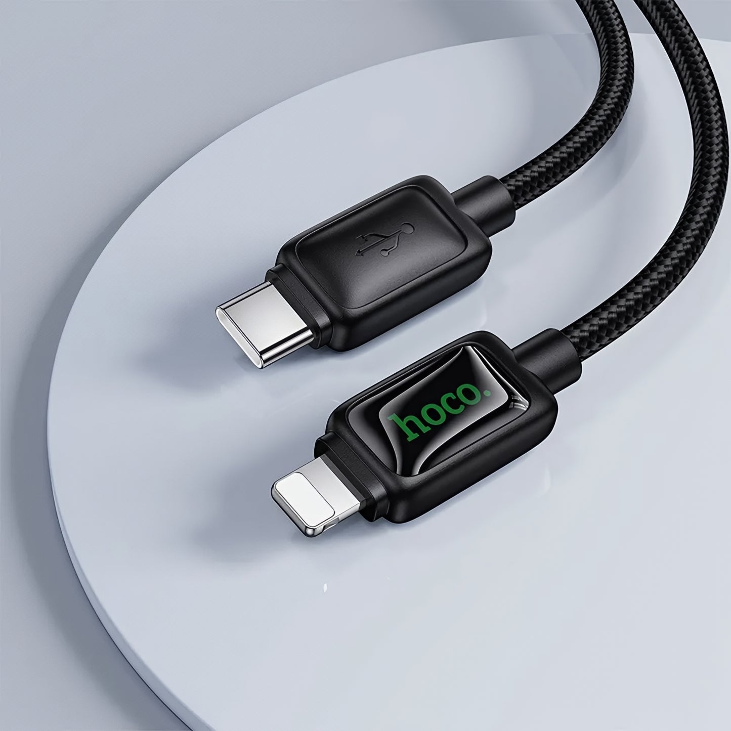 Câble de données et de charge USB-C - Lightning HOCO U146, 30W, 1.2m, Noir
