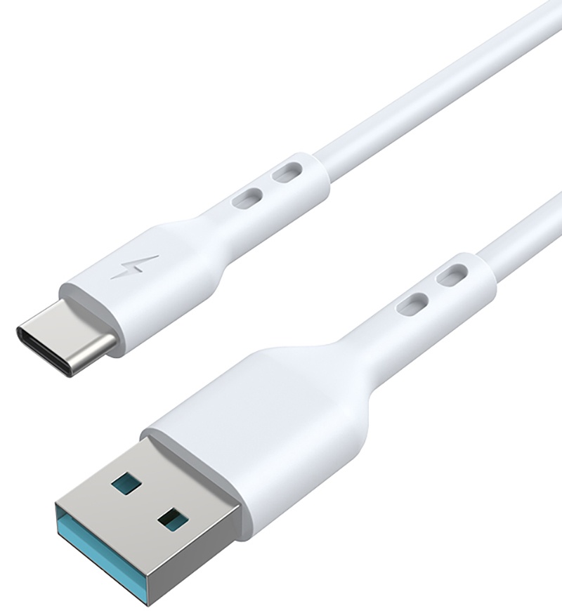 Câble de Données et de Charge USB-A - USB-C BWOO X172C, 60W, 1m, Blanc