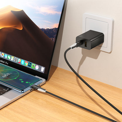 Câble de Données et de Charge USB-C - USB-C Borofone BX119 New, 60W, 1m, Noir