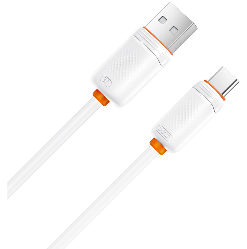 USB-A to USB-C Data and Charging Cable XO Design NB302, 18W, 1m, White