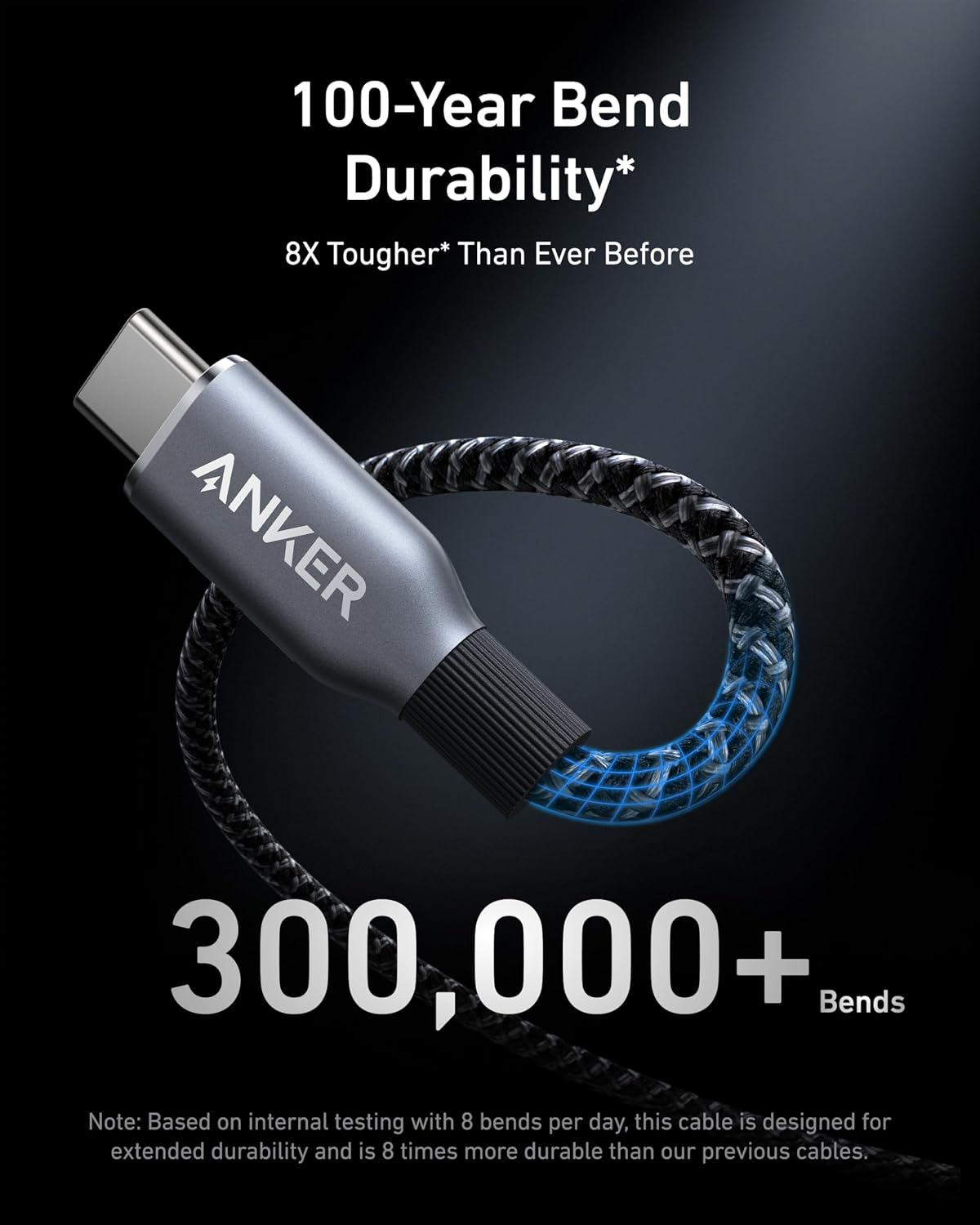 Câble de données et de charge USB-C - USB-C Anker Prime, 240 W, 0,9 m, noir A88E2011