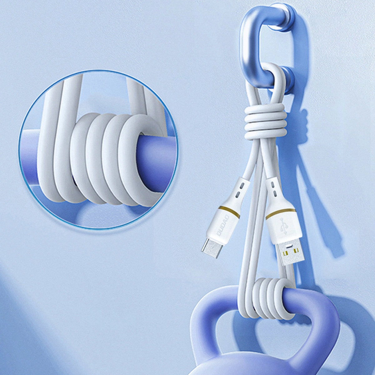 USB-A to Lightning Data and Charging Cable Dudao L25L, 30W, 1m, White
