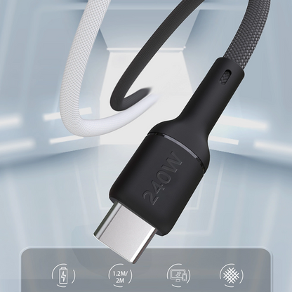 Câble de données et de charge USB-C - USB-C Dudao L9C Max, 240W, 1,2m, Noir