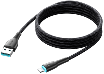 Câble de données et de charge USB-A - Lightning Joyroom SA32-AL3, 18 W, 1 m, noir