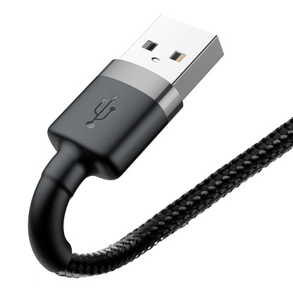 Câble de Données et de Charge USB-A - Lightning Baseus Cafule, 18W, 3m, Gris CALKLF-RG1