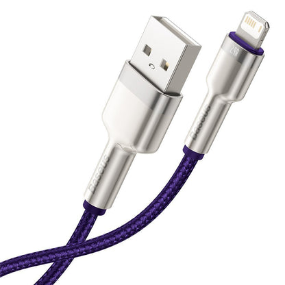 Câble de données et de chargement USB-A - Lightning Baseus Cafule Metal Series, 18W, 1m, Purple CALJK-A05