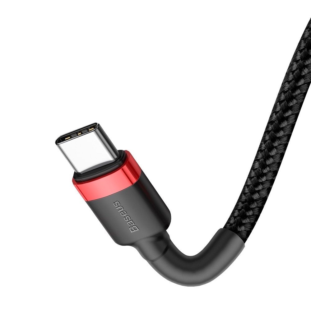 Câble de données et de charge USB-C - USB-C Baseus Cafule, 60W, 1m, Rouge CATKLF-G91