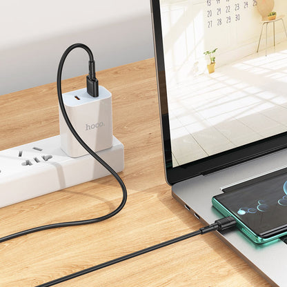 USB-A to USB-C Data and Charging Cable HOCO X83 Victory, 20W, 1m, Black