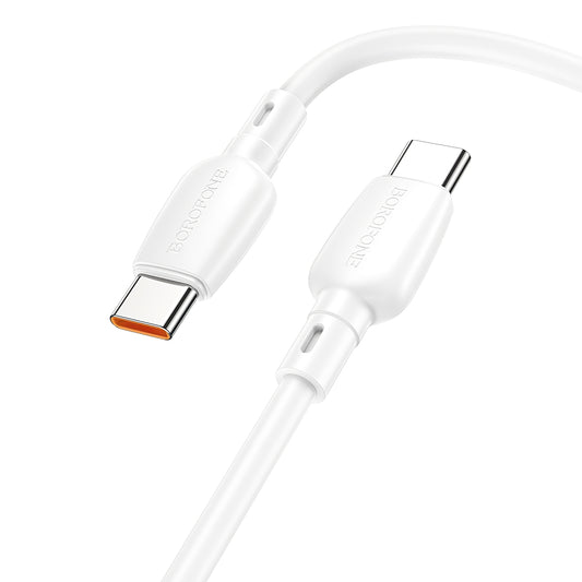 Câble de données et de charge USB-C - USB-C Borofone BX93, 100W, 1m, blanc 