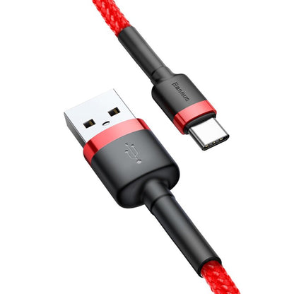 Câble de données et de charge USB-A - USB-C Baseus Cafule, 18W, 2m, Rouge CATKLF-C09