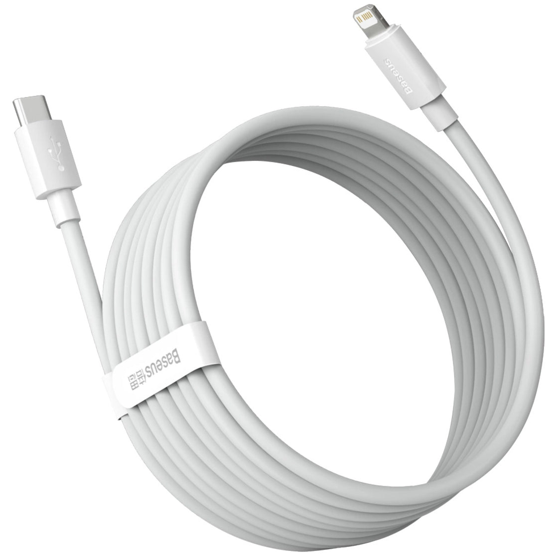 Baseus Simple Wisdom USB-C - Lightning Data and Charging Cable Simple Wisdom, 20W, 1.5m, Set 2 pieces, White 