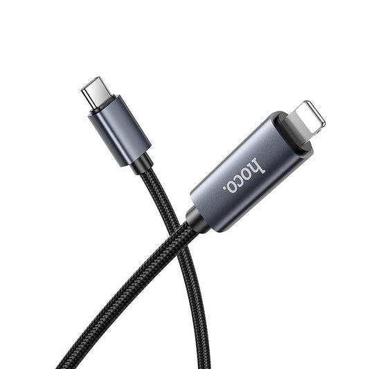 Câble de Données et de Charge USB-C - Lightning HOCO Display X112, 27W, 1m, Noir