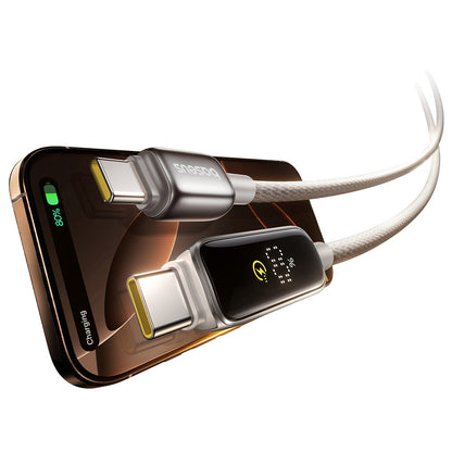 Câble de Données et de Charge USB-C - USB-C Baseus Vipow Display, 100W, 1m, Gris P10381802851-00